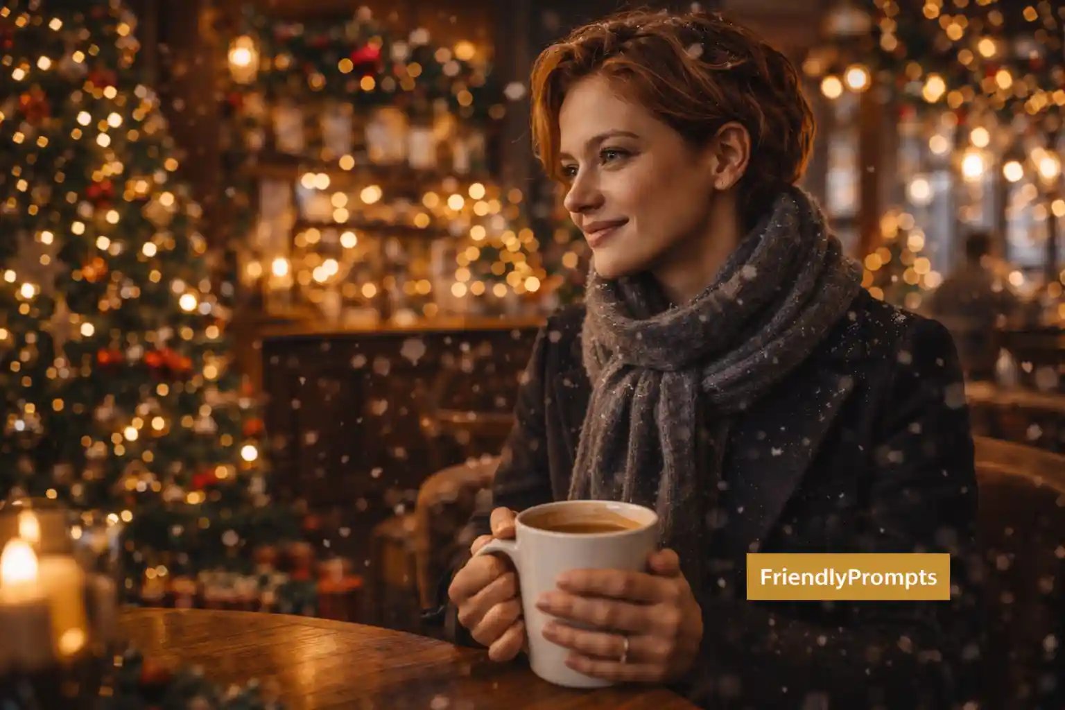Christmas Cafe Aesthetic Photo Prompt for Gemini Christmas Cafe Aesthetic Photo Prompt for Gemini