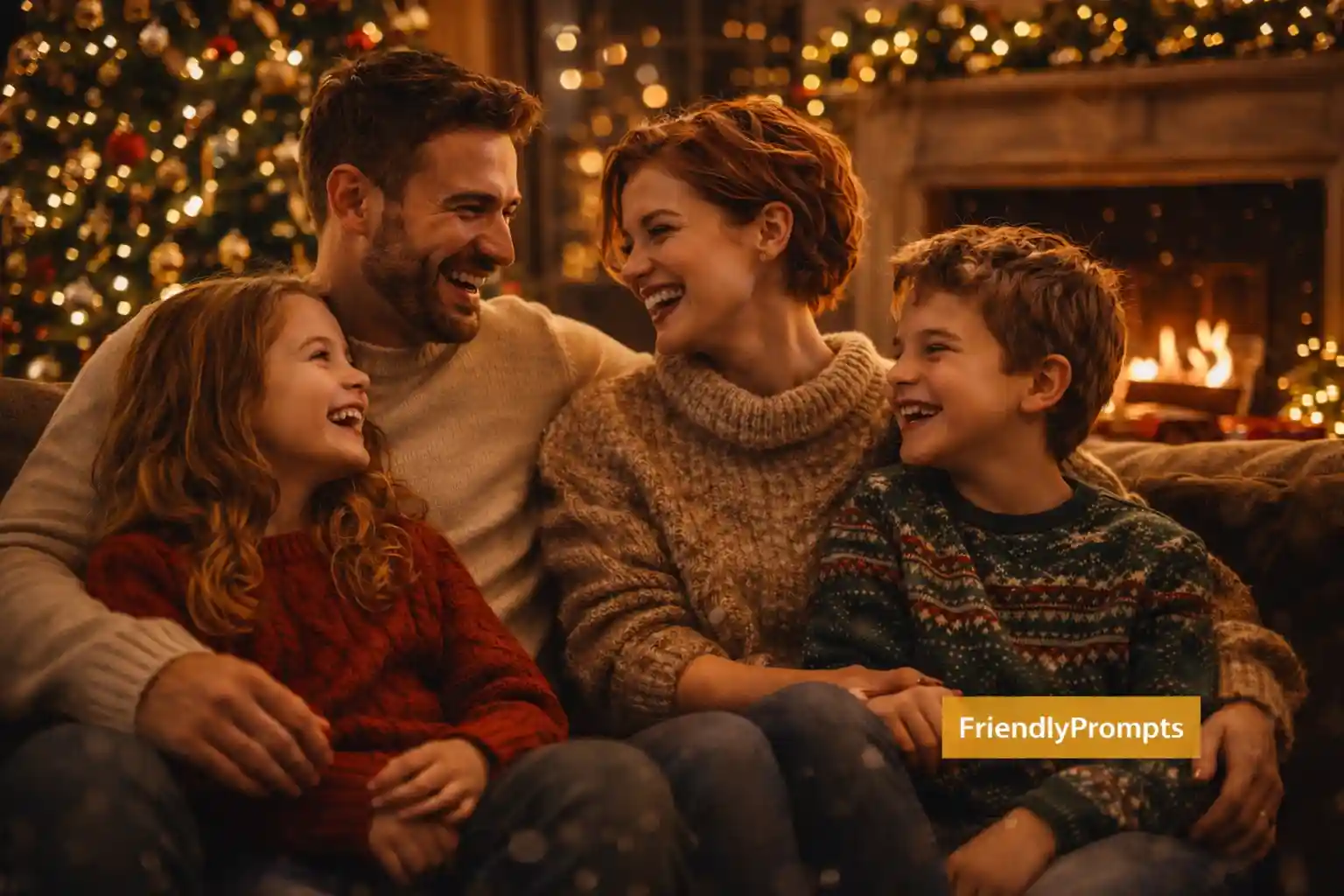 Christmas Family Living Room Photo Prompt for Gemini Christmas Family Living Room Photo Prompt for Gemini