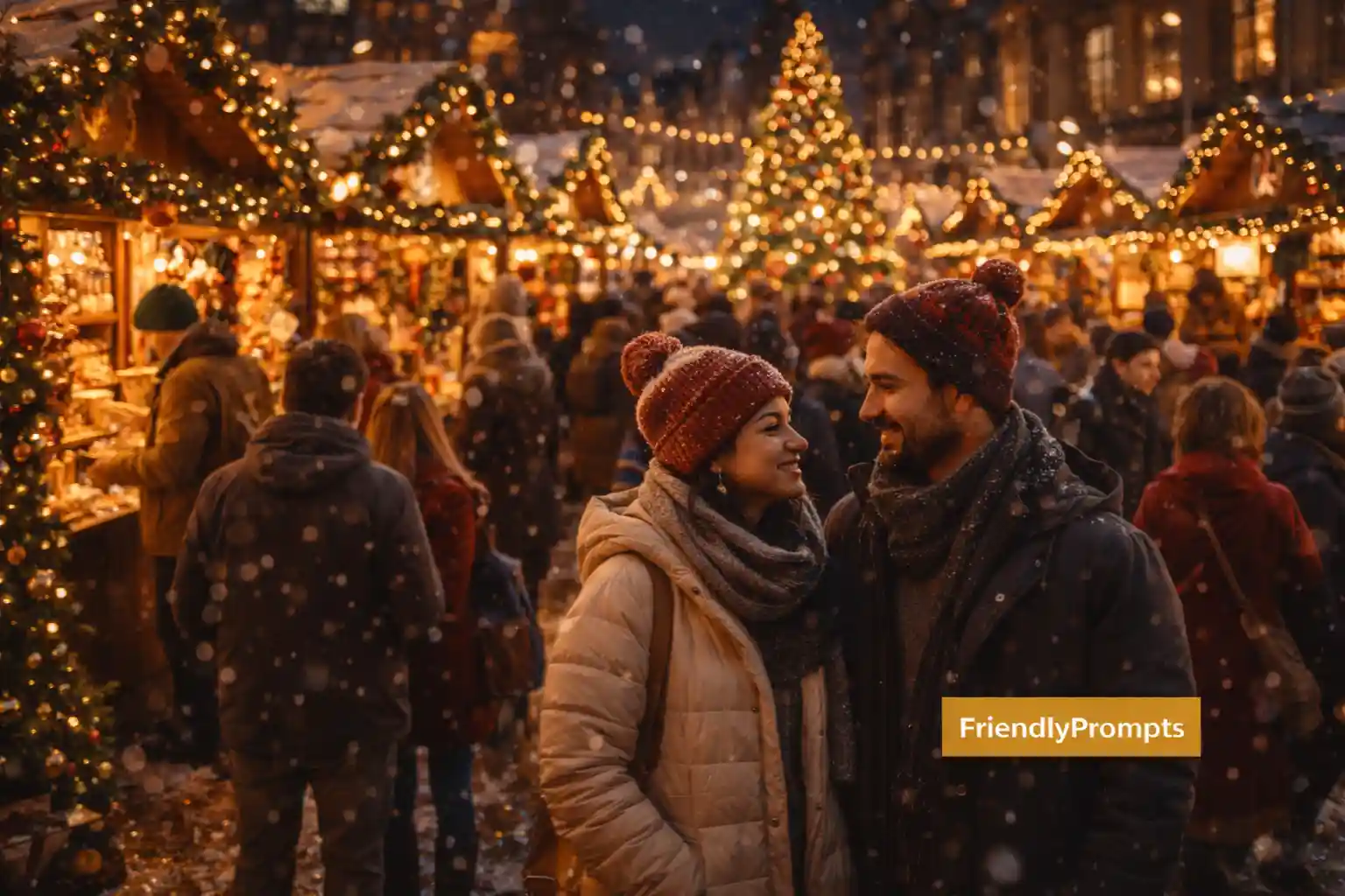 Trending 10 Gemini Christmas Photo Prompts That Create Stunning 2025 Images 5 Festive Christmas Market Photo Prompt for Gemini