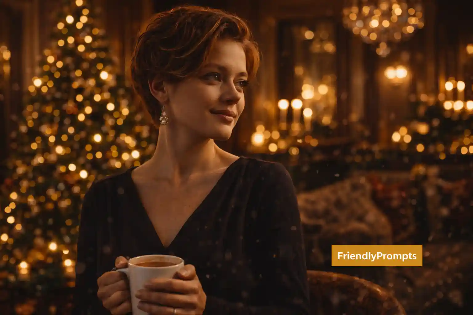 Trending 10 Gemini Christmas Photo Prompts That Create Stunning 2025 Images 4 Luxury Christmas Evening Photo Prompt