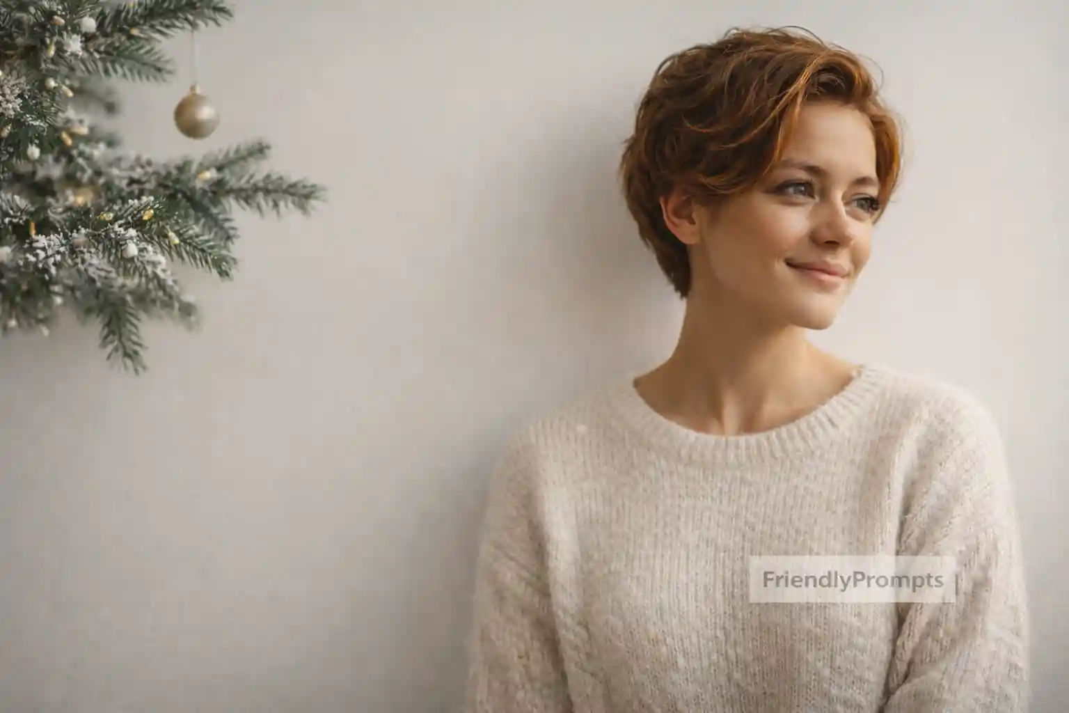 Trending 10 Gemini Christmas Photo Prompts That Create Stunning 2025 Images 6 Minimalist Christmas Portrait Photo Prompt for Gemini