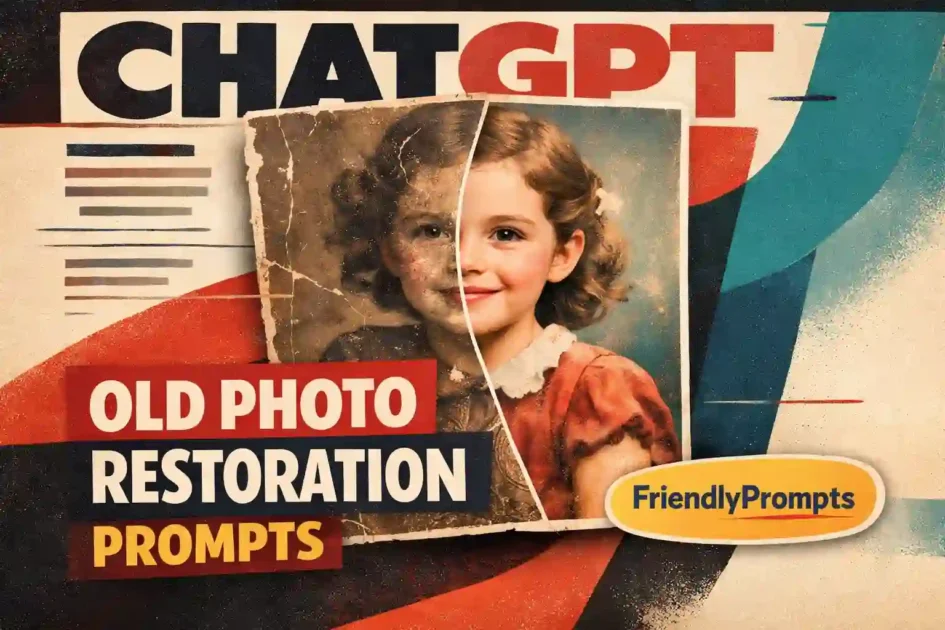 17 ChatGPT Old Photo Restoration Prompts: Step-by-Step How to Restoration Old Photos Using AI 2 ChatGPT Old Photo Restoration Prompts