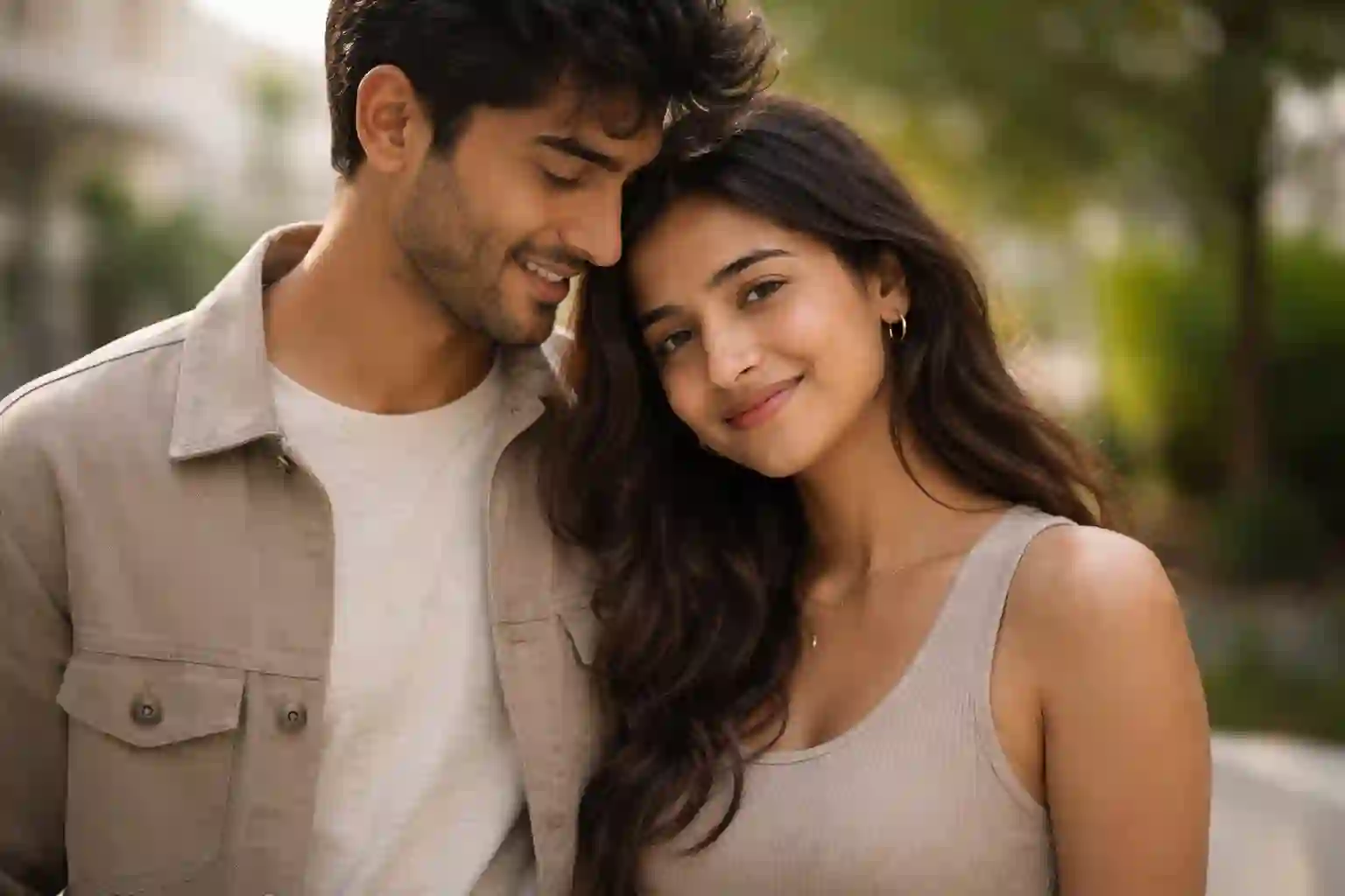 10 Stylish Trending Boy and Girl Couple Gemini AI Photo Prompt 3 Realistic romantic couple portrait prompt